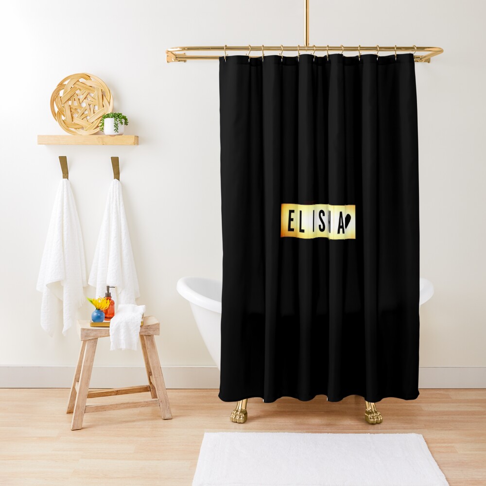 Elisha mask, Elisha magnet, Elisha sticker, Elisha greeting card Shower Curtain