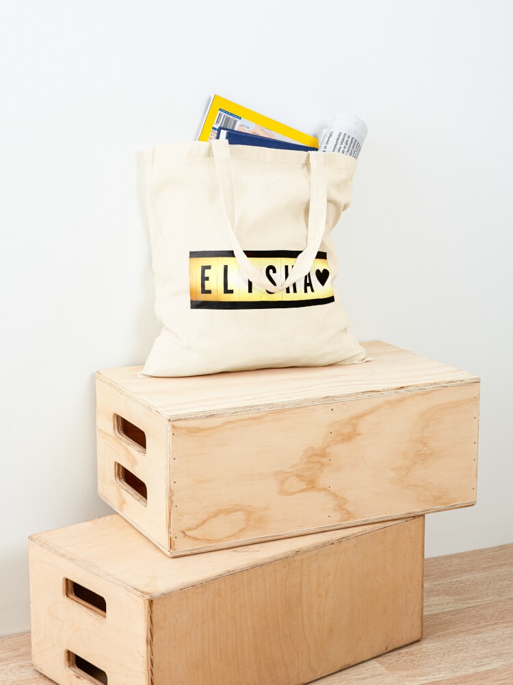 Alternate view of Elisha mask, Elisha magnet, Elisha sticker, Elisha greeting card Tote Bag