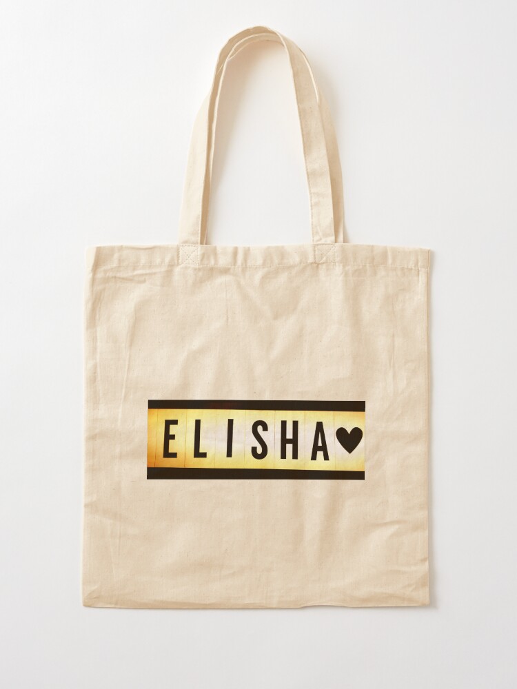 Alternate view of Elisha mask, Elisha magnet, Elisha sticker, Elisha greeting card Tote Bag