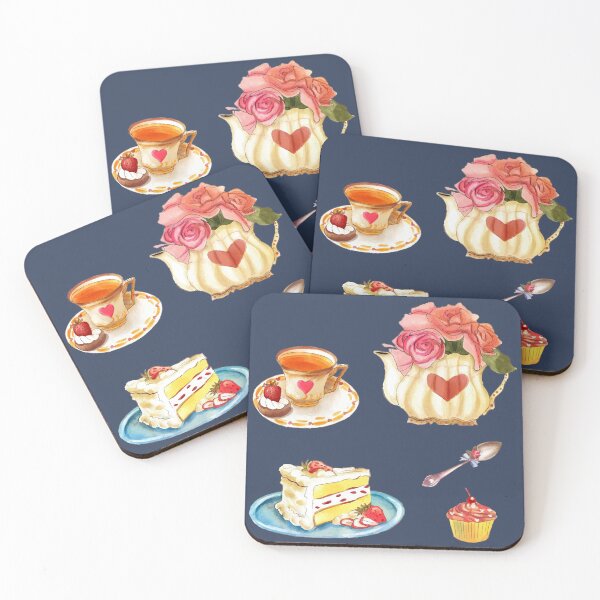 Item preview, Assorted Afternoon Tea Set - Teapot, Cup and Saucer, Cookie, Cake, Cupcake, Teaspoon designed and sold by Alicia Chee.