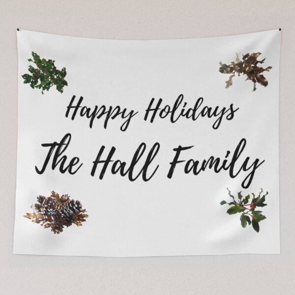 Item preview, Happy holidays from the Hall family designed and sold by edwardtiptonart.