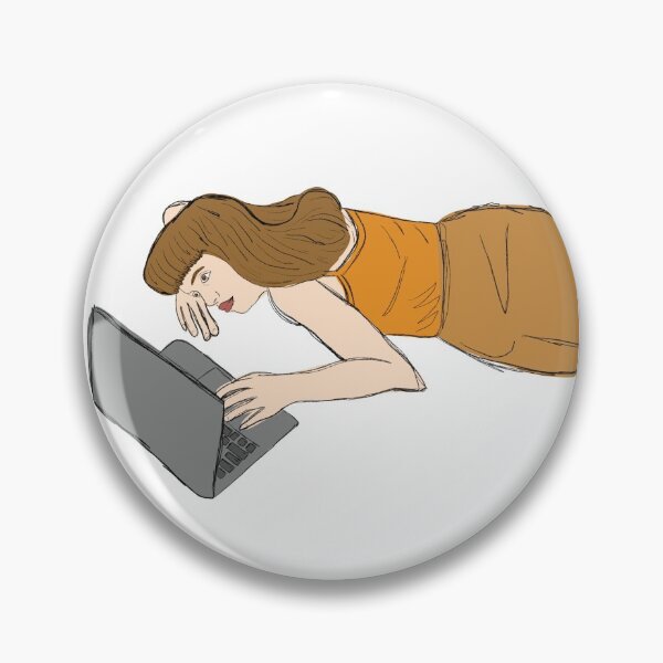Artikelvorschau, Mädchen auf ihrem Laptop entworfen und verkauft von madsgro.
