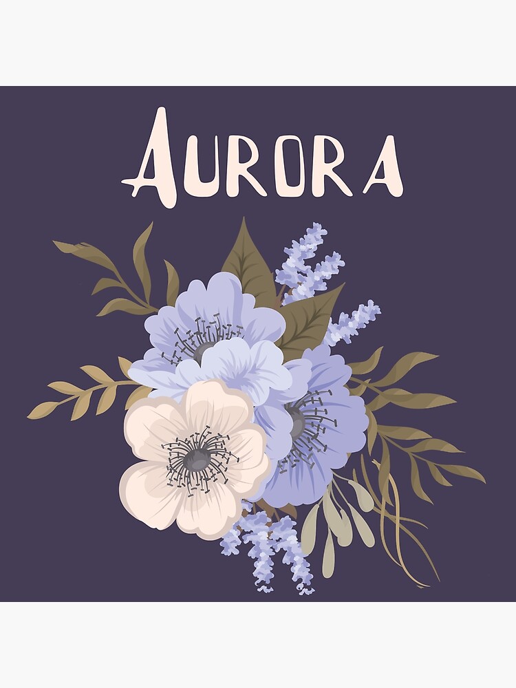 Postal «Nombre de la flor azul rosa Aurora» de Honey-Dreams | Redbubble