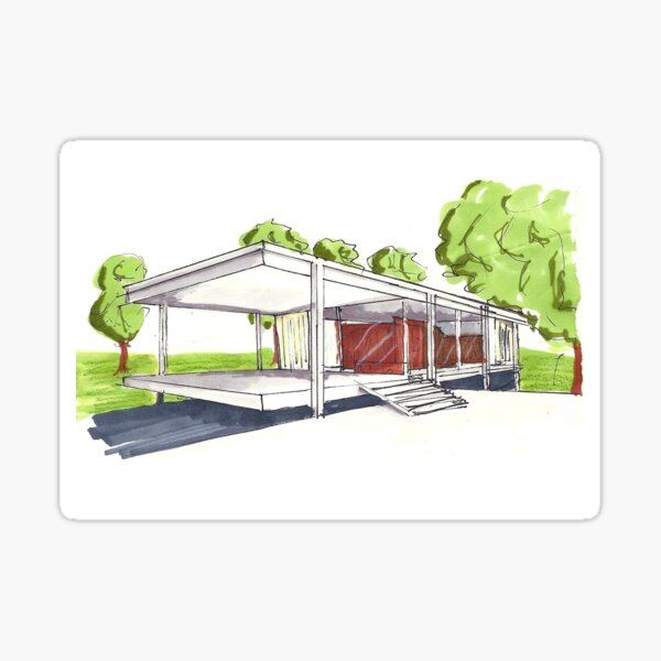 Item preview, Farnsworth House designed and sold by TheLovelyFern.