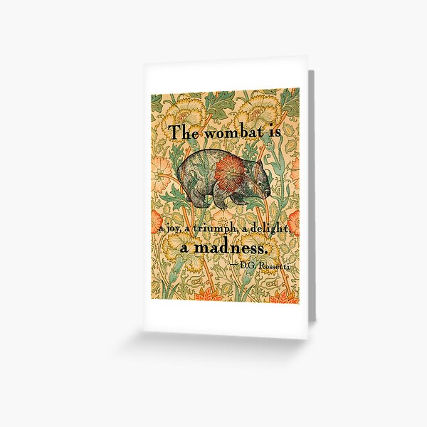 Ode to a Wombat Greeting Card