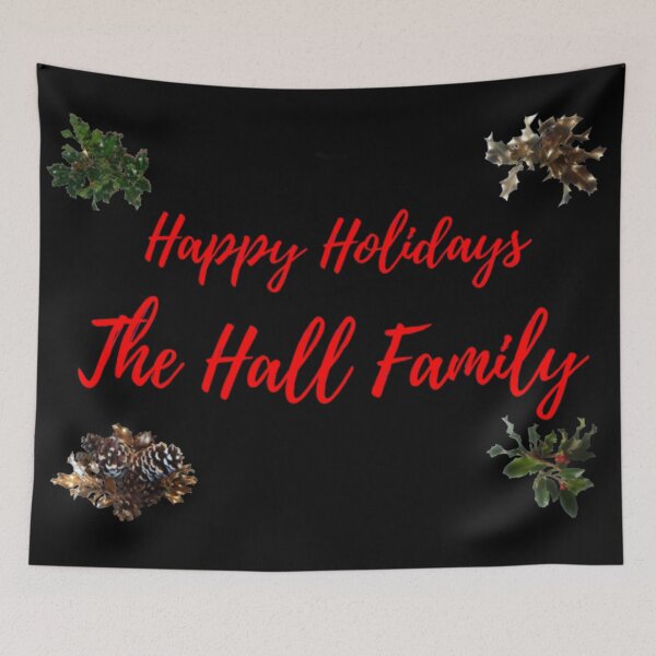 Item preview, Happy holidays from the Hall family. designed and sold by edwardtiptonart.