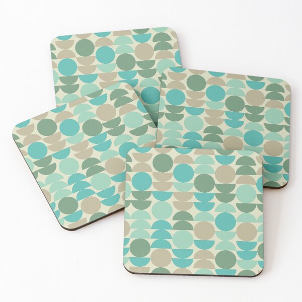 Item preview, modern shapes (greens) designed and sold by quinnhopp.