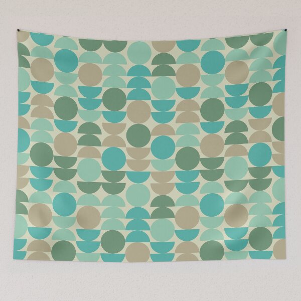 Item preview, modern shapes (greens) designed and sold by quinnhopp.