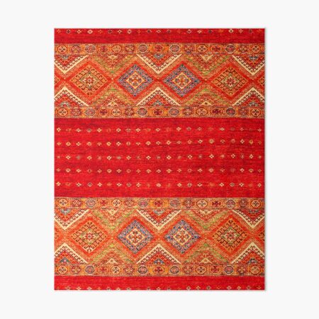 Orange Heritage Traditional Bohemian Moroccan Style Art Board Print