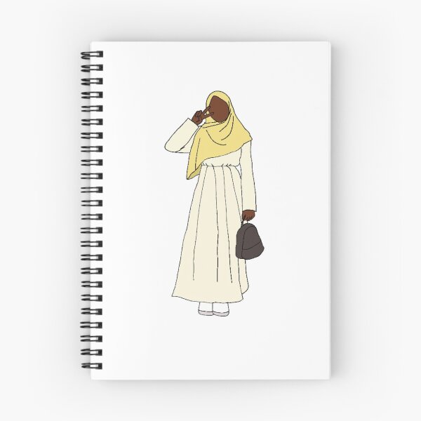 Item preview, Muslimah in yellow outfit designed and sold by The Hijabi Artist.