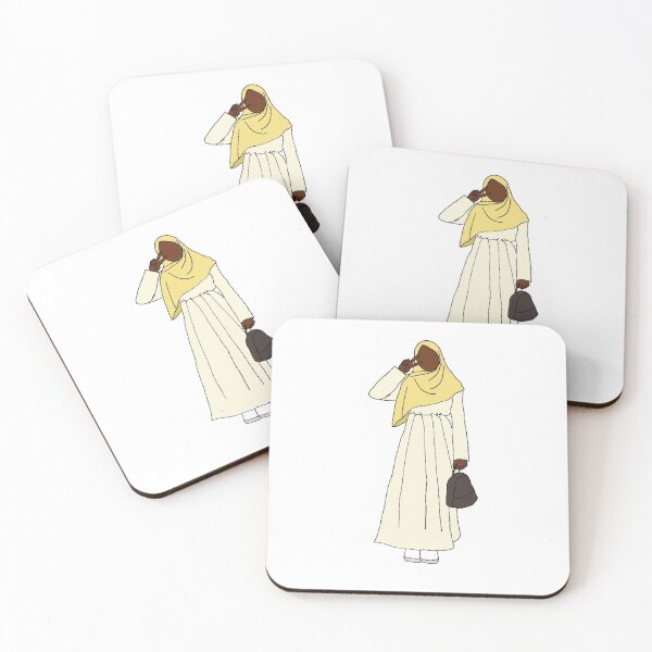 Item preview, Muslimah in yellow outfit designed and sold by The Hijabi Artist.