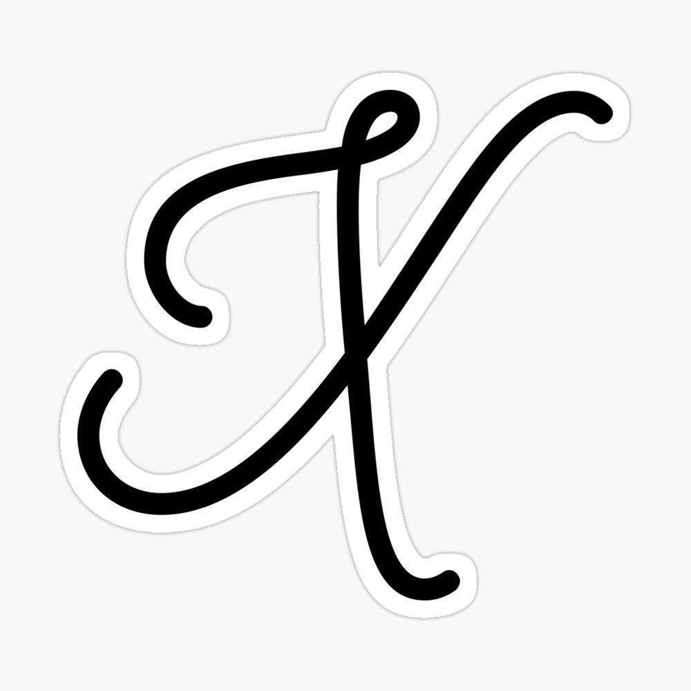 x en cursive - 11 Cursive X