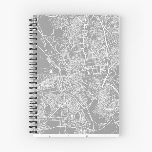 Item preview, Madrid map grey designed and sold by mapsart.