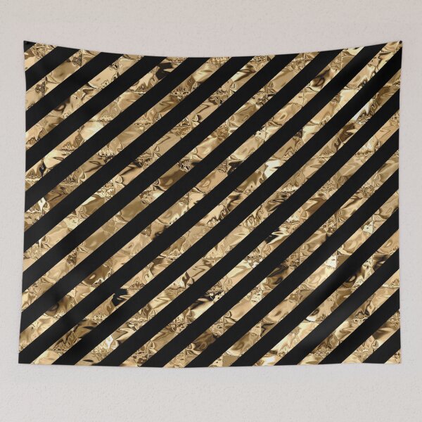 Item preview, Metallic Gold and Black Stripes  designed and sold by aprincessinsp.