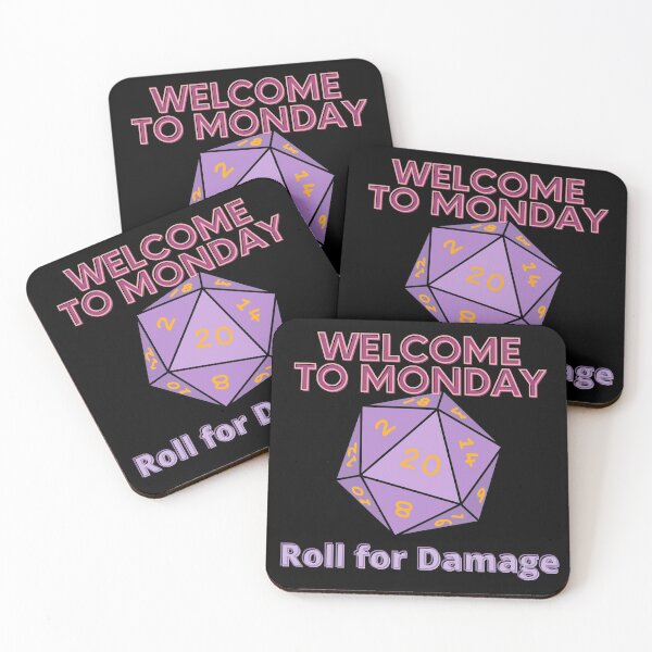Item preview, Welcome to Monday - Roll for Damage designed and sold by SnarkSharks.