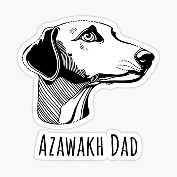 Azawakh silhouette dog sticker