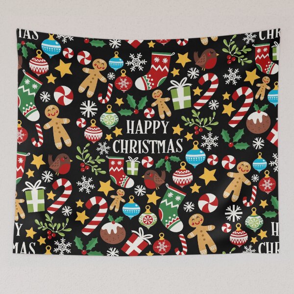 Item preview, Happy Christmas Card - black designed and sold by VeryEnglishGent.