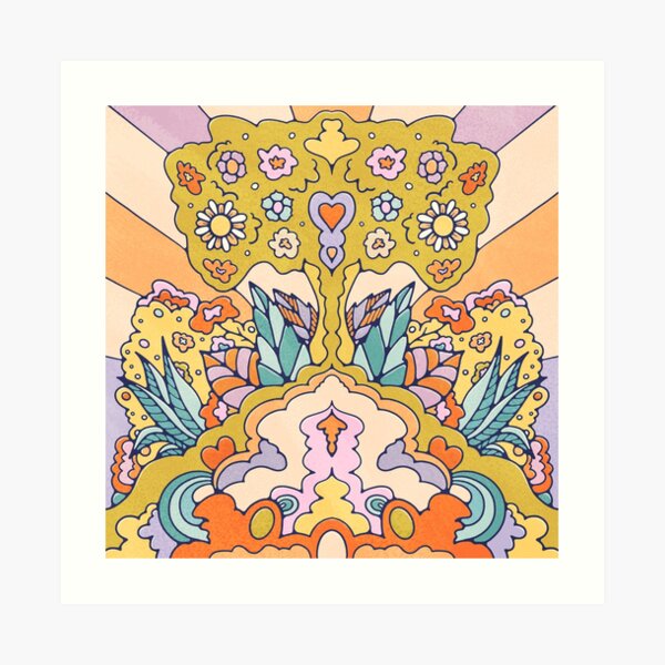 Sacred Hippie Tree Art Print