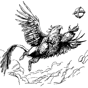 Artwork thumbnail, Griffin Aloft by FirTreeDesigns