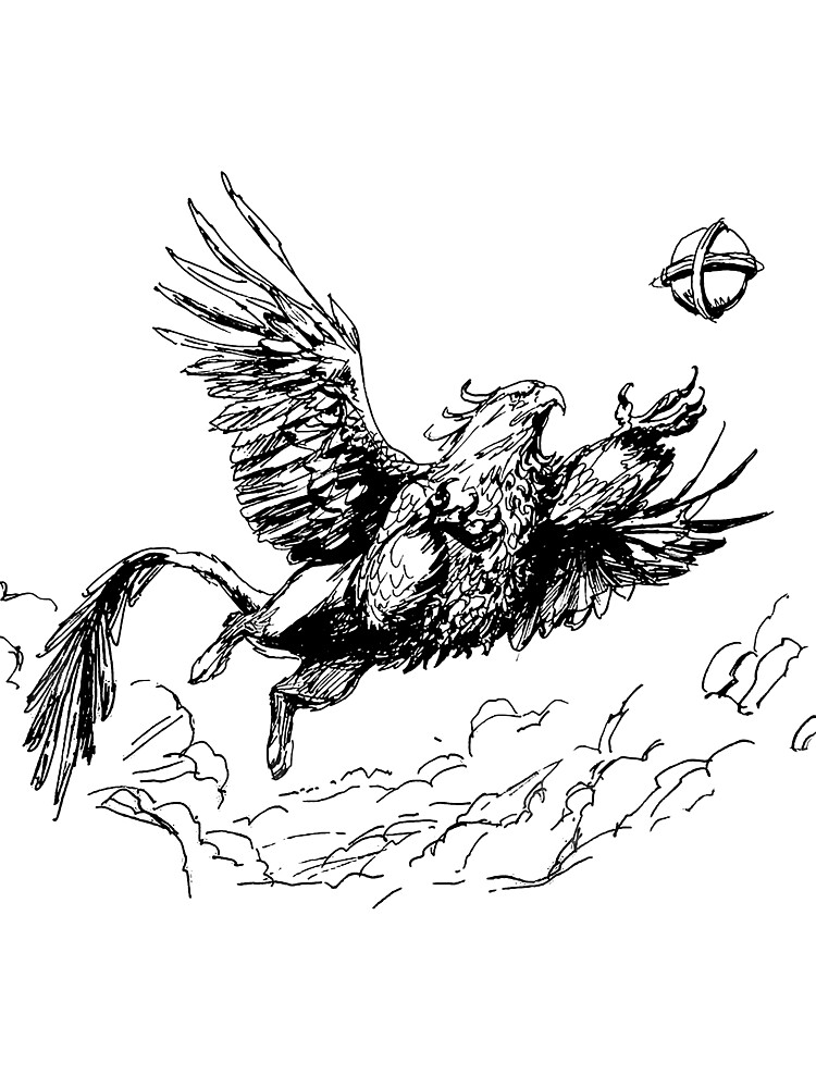 Thumbnail 3 of 3, Scarf, Griffin Aloft designed and sold by FirTreeDesigns.