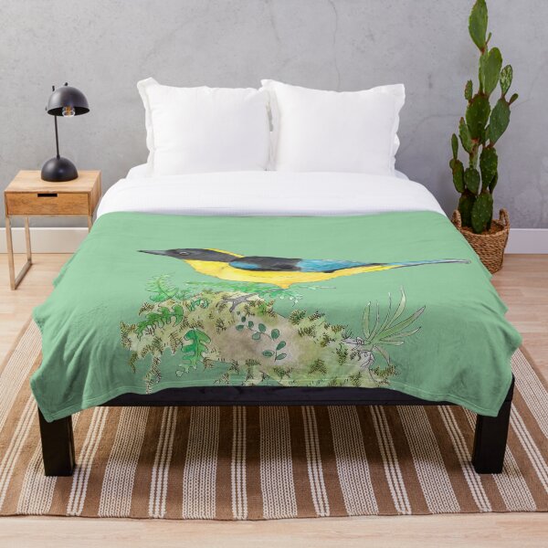 Item preview, Blue-Winged Mountain Tanager on Moss designed and sold by RageMelon.
