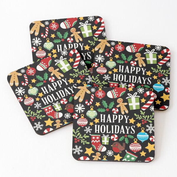 Item preview, Happy Holidays Card - Black designed and sold by VeryEnglishGent.