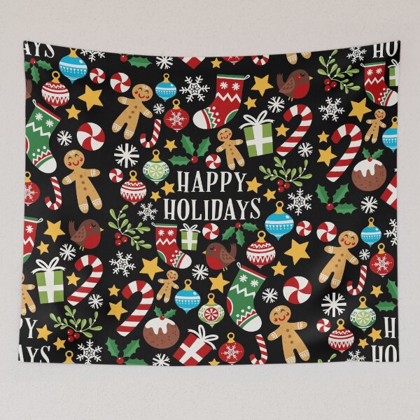 Item preview, Happy Holidays Card - Black designed and sold by VeryEnglishGent.