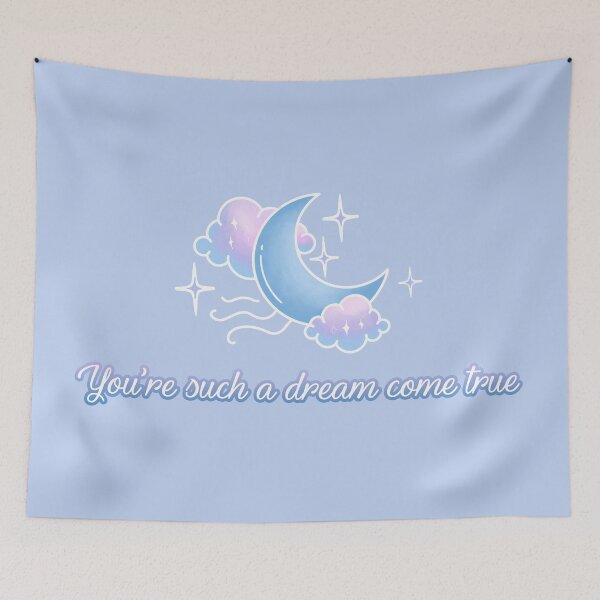 Item preview, you're such a dream come true 3435 light blue moon and stars designed and sold by thewayitshine.