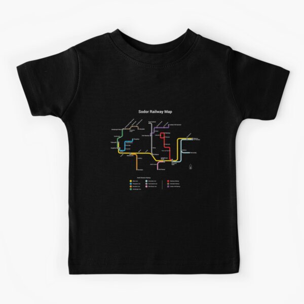 Item preview, Sodor Railway Map - TTC Style, Dark designed and sold by lineco.