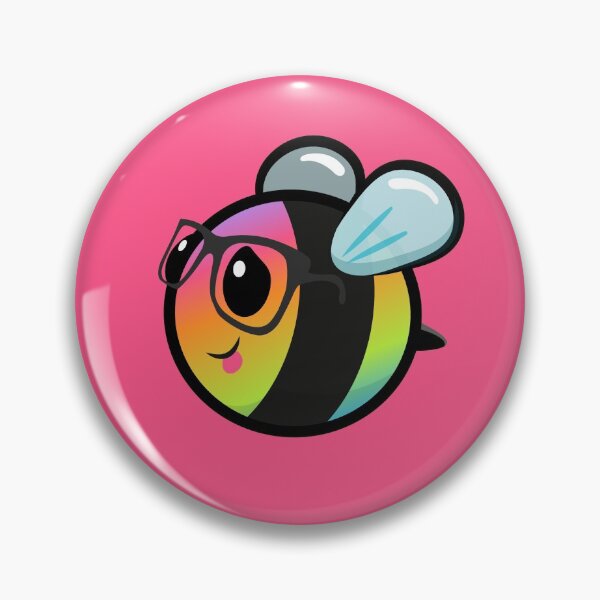 Item preview, Rainbow Bees & Stars (on pink, larger print) designed and sold by Mandy Bee.
