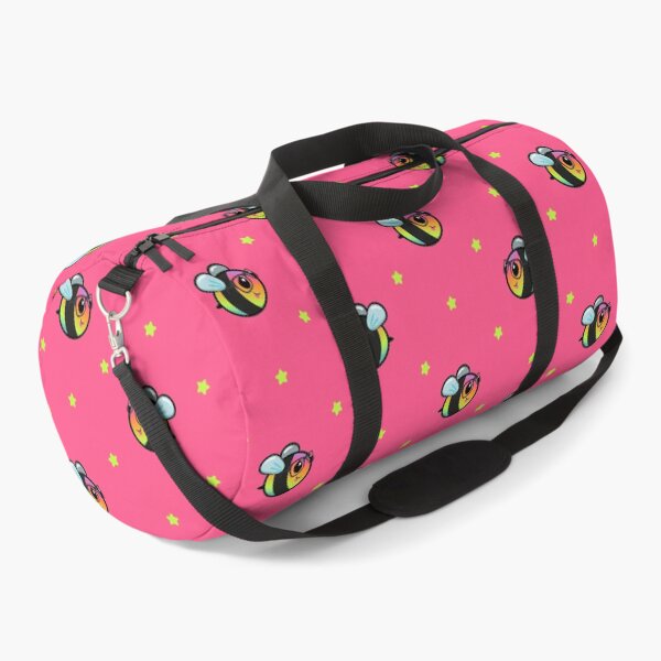 Item preview, Rainbow Bees & Stars (on pink, larger print) designed and sold by Mandy Bee.