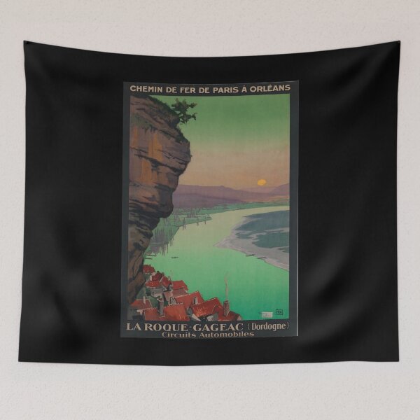 Item preview, retro classic ORLEANS La Roque Gageac poster designed and sold by CorasPosters.