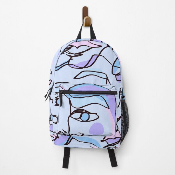 Item preview, lavendar doodle face line art designed and sold by mariahmoniquedesign.