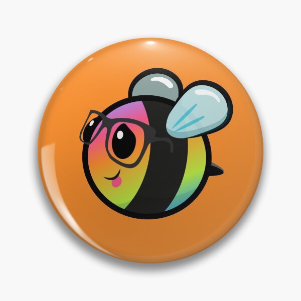Artikelvorschau, Regenbogenbienen & Sterne (auf Orange, größerer Druck) entworfen und verkauft von Mandy Bee.