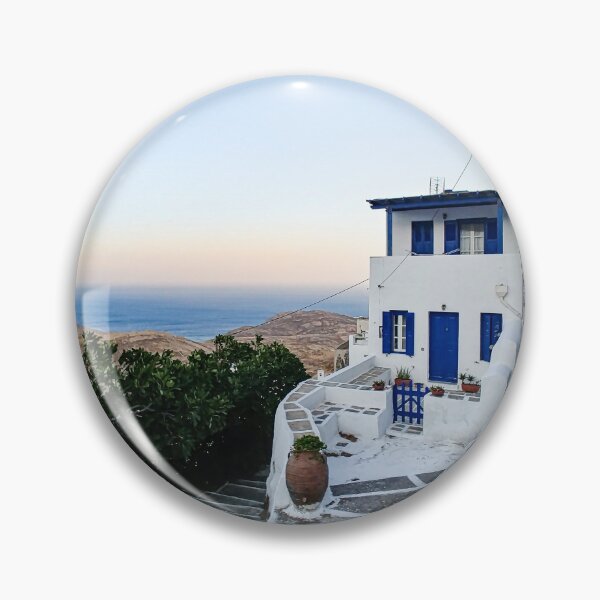 Item preview, Travel Greece Sifnos island greek Cyclades traditional architecture white blue house view sea designed and sold by am-mantilla2156.