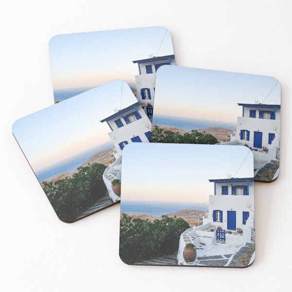 Item preview, Travel Greece Sifnos island greek Cyclades traditional architecture white blue house view sea designed and sold by am-mantilla2156.
