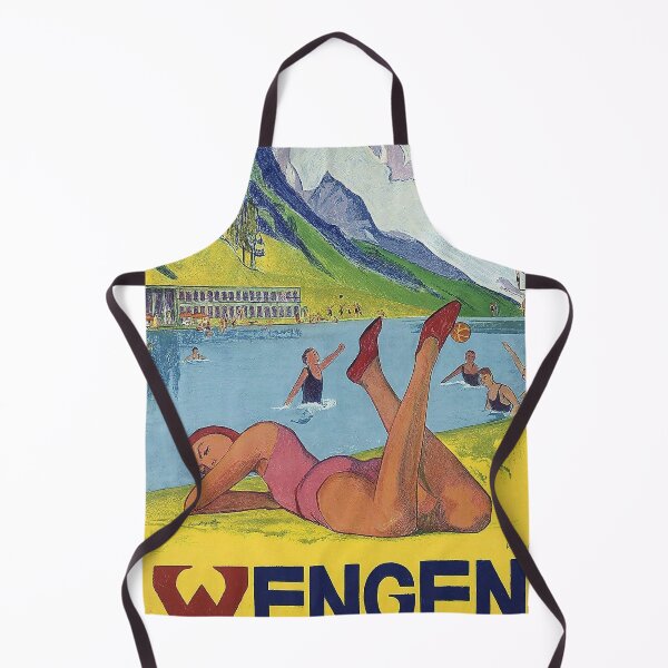 Item preview, retro classic Wengen Jungfraugebiet poster designed and sold by CorasPosters.