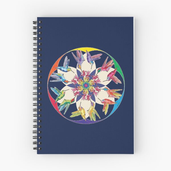 Item preview, Rainbow Mandala Circle for Clothing Home etc with Annas Hummingbird designed and sold by HummingbirdPics.