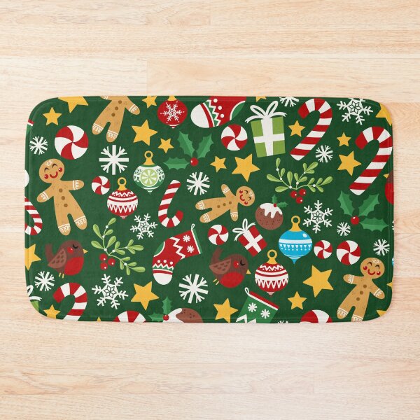Item preview, Happy Christmas Card pattern - Green designed and sold by VeryEnglishGent.
