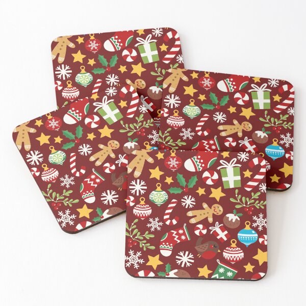 Item preview, Happy Christmas Card pattern - red designed and sold by VeryEnglishGent.