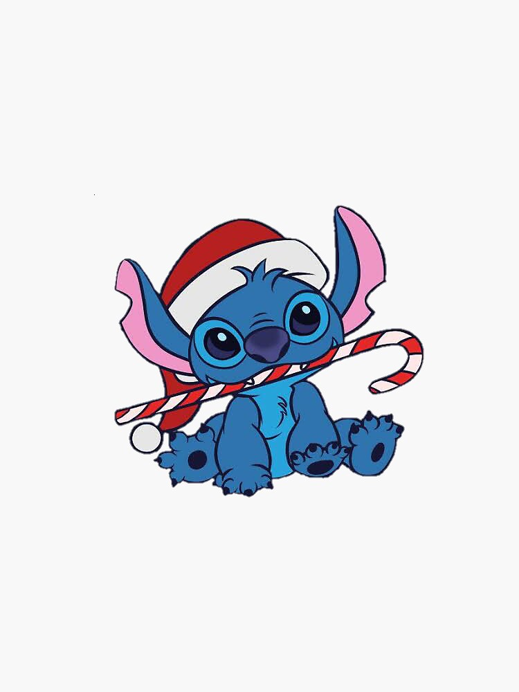 Stitch With His Candycane Sticker For Sale By Queenlove19 Redbubble 4712