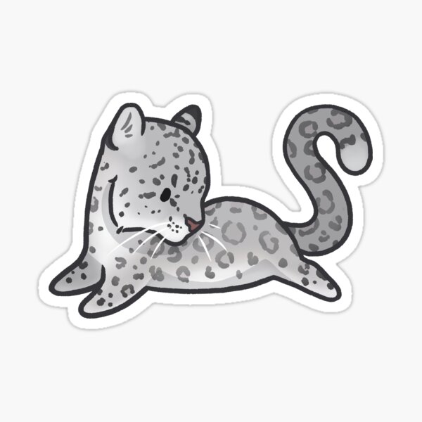 Animal Beans - Snow Leopard Sticker