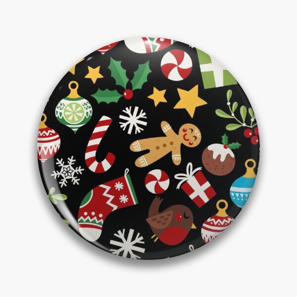 Item preview, Happy Christmas Card pattern - black designed and sold by VeryEnglishGent.