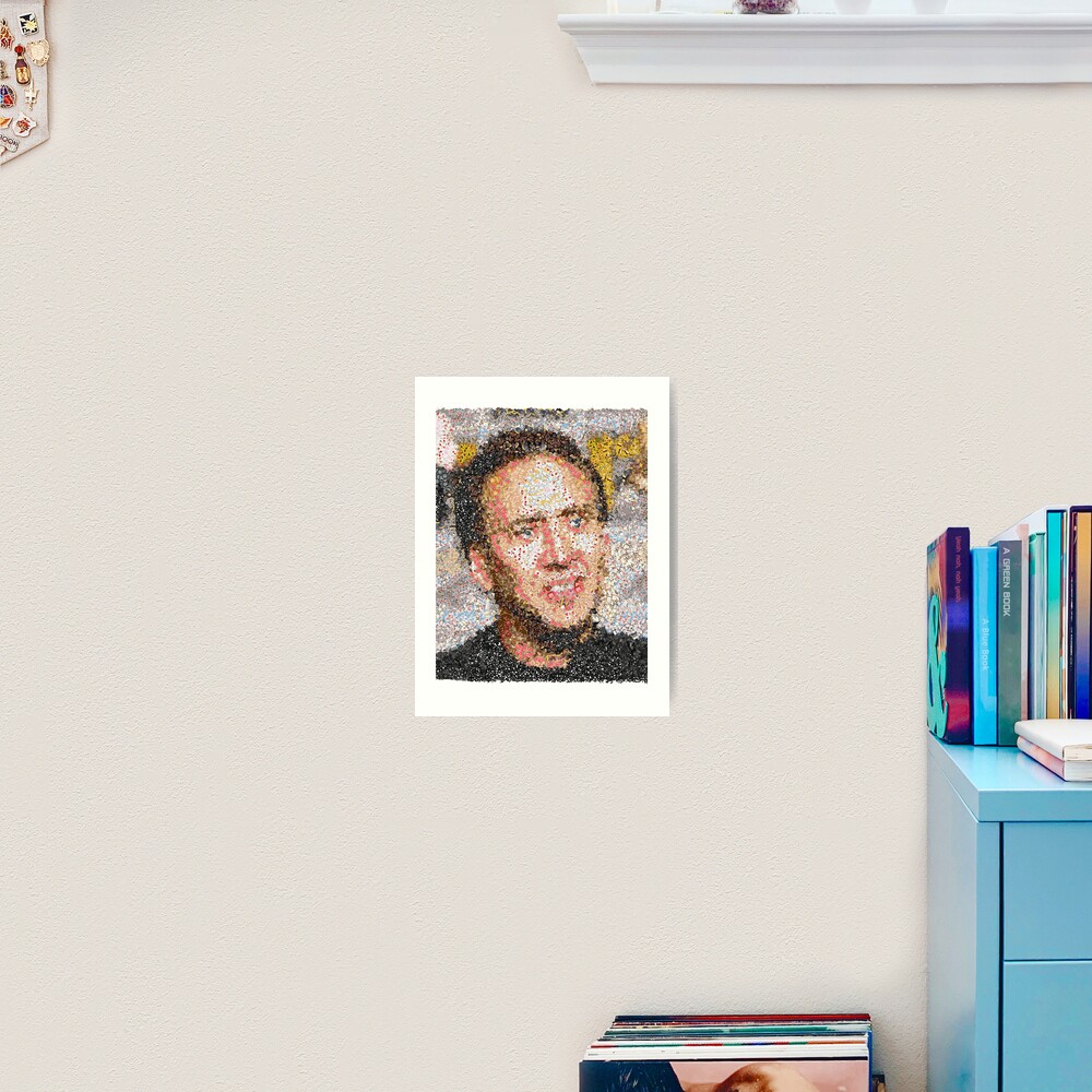 "Nicolas Cage emoji " Art Print by Pawgrape Redbubble