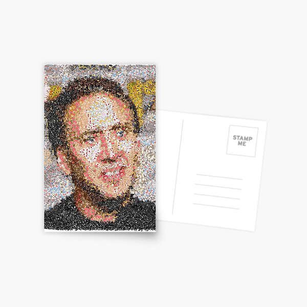 "Nicolas Cage emoji " Postcard for Sale by Pawgrape Redbubble