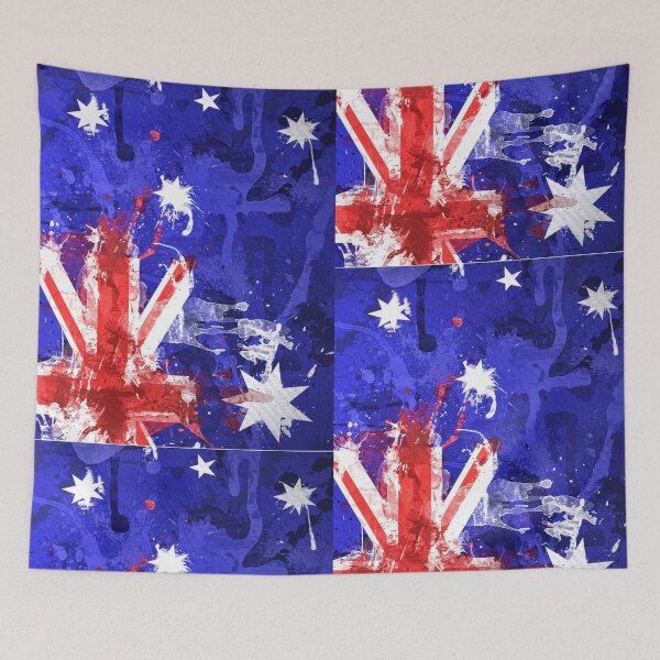 Item preview, Australian Flag Painting Dripping designed and sold by sstrayadesigns.