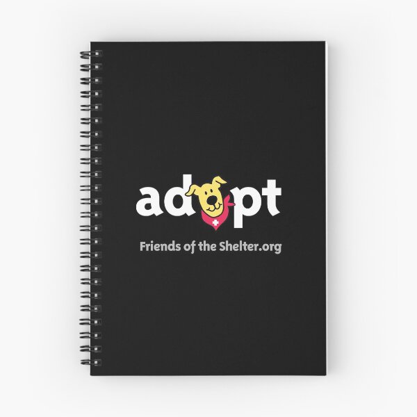 Item preview, adopt (light text on dark items) designed and sold by Friends of the Shelter.