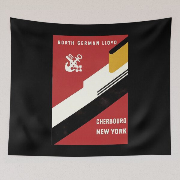 Item preview, retro classic Cherbourg New York poster designed and sold by CorasPosters.