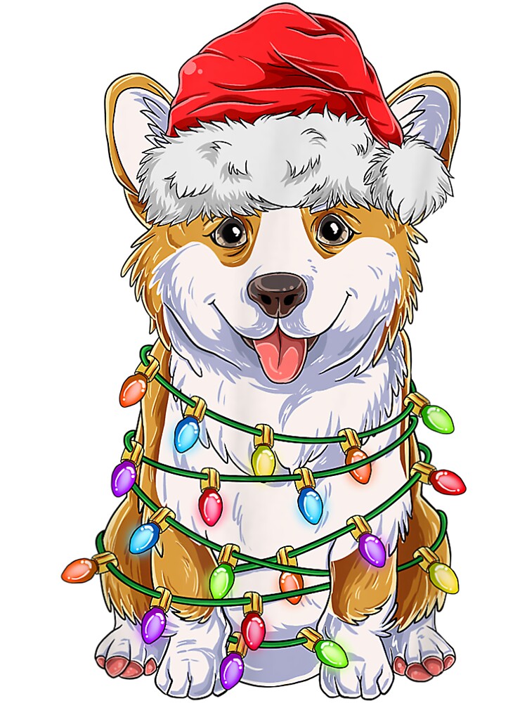 corgi santa hat