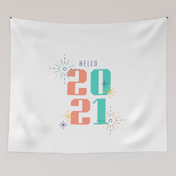 Artikelvorschau, Hallo 2021 | Neujahr | Feuerwerk | 2021 | entworfen und verkauft von Jeleedesigns.